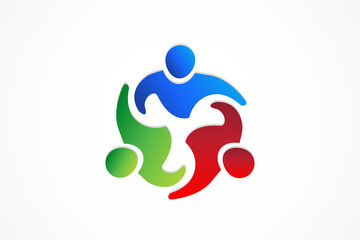 Logo teamwork unity business partners logotype icon