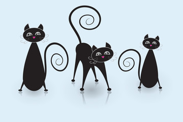 Cats logo vector id card image icon