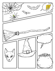 Comic blank layout template