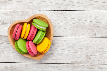 Cake macaron or macaroon sweets