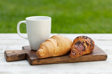 Coffee and croissants