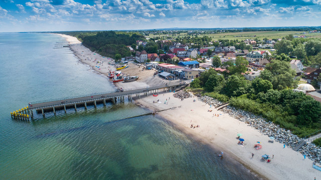 Port rybacki nad morzem bałtyckim - Chłopy