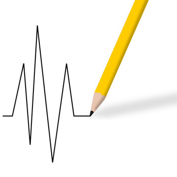 Mit Bleistift ein Zikzak Zeichnen