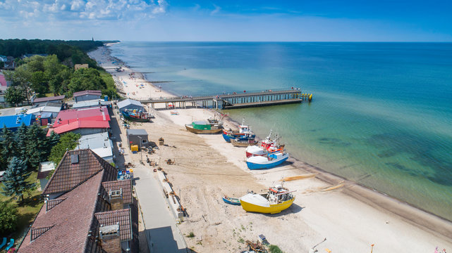 Port rybacki nad morzem bałtyckim - Chłopy