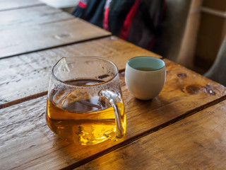 Tea at a Buddhist womens cloister in the City of Dali (China).