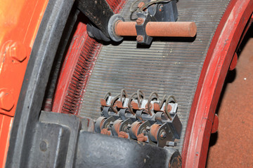 Kommutator, Polwender eines grossen Elektromotors