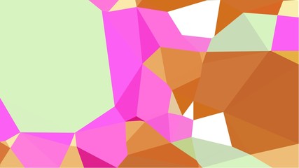 multicolor triangles with bronze, neon fuchsia and tea green color. abstract geometric background graphic. can be used for wallpaper, poster, cards or graphic elements