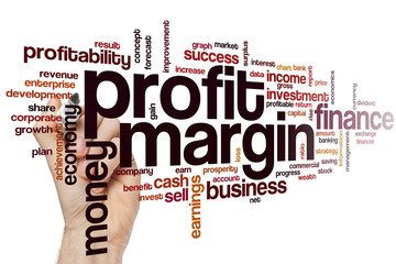 Profit margin word cloud