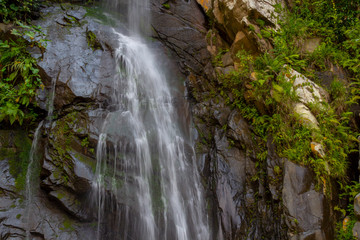 Fototapeta premium September 21,2019:Puerto Vallarta ,Waterfall in Yelapa,tropical beach in Yelapa, Puerto Vallarta, Mexico.