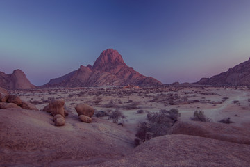 Magnificent view during sunrise in Spitzkoppe, Namibia.