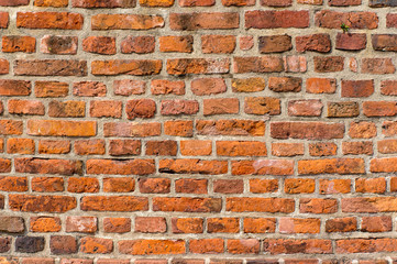 Old multi-colored brick wall. Natural background for designers.