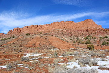 Capitol Reef National Park, Utah, in winter