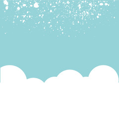 Sky clouds background, vector illustration