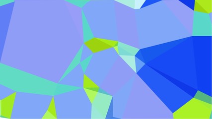 colorful triangles background with corn flower blue, royal blue and green yellow colors. can be used for wallpaper, poster, cards or graphic elements