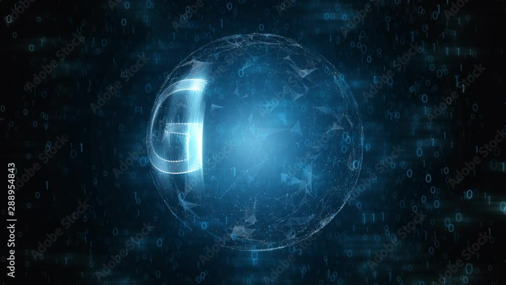 Poster 5g mobile network cyberspace globe network background.
