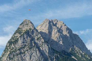 Parasailing over Zugspitz