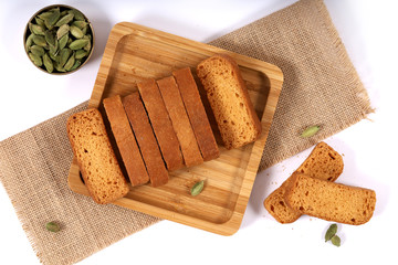 Crunchy Rusk or Toast for healthy life.