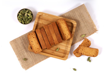 Crunchy Rusk or Toast for healthy life.