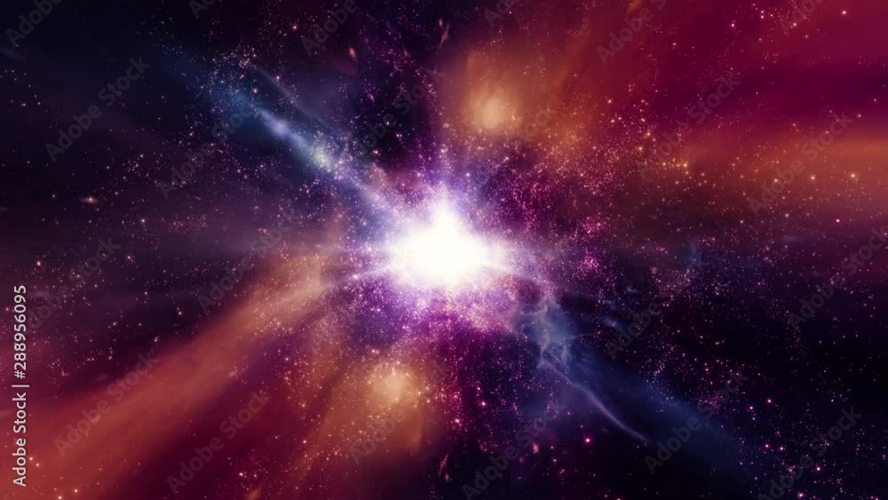 Canvas Prints traveling through star fields in outer space (loop).