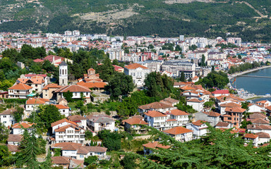 Panorama of the old town of Ohrid, Republic of North Macedonia