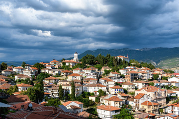 Fototapeta na wymiar Panorama of the old town of Ohrid, Republic of North Macedonia