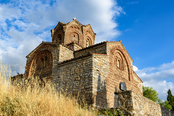 The Church of St. John at Kaneo at sunrise in Ohrid, Republic of North Macedonia