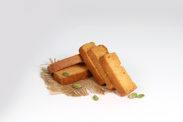 Crunchy Rusk or Toast for healthy life.