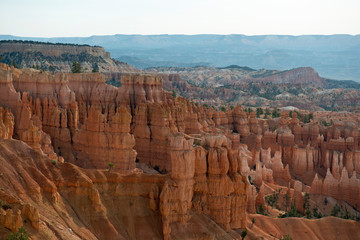 Bryce Canyon with famous red and white rock formation