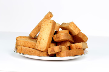 Crunchy Rusk or Toast for healthy life.