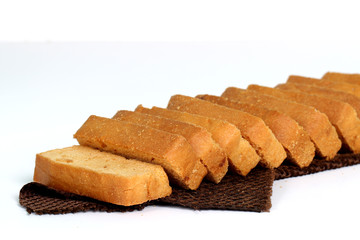 Crunchy Rusk or Toast for healthy life.