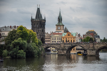 Fototapeta na wymiar Prague on the river