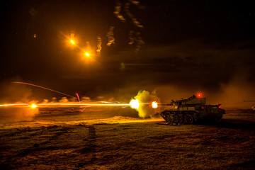 tank shooting war
