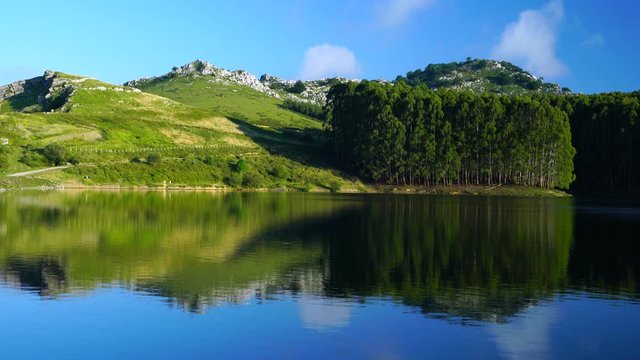 El Juncal reservoir - Embalse de El Juncal, R&iacute;o  Chirlia, Guriezo, MOC Monta&ntilde;a Oriental Costera, NATURA 2000, Cantabria, Spain, Europe