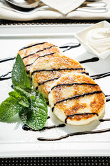 cream cheese pancakes with sour cream