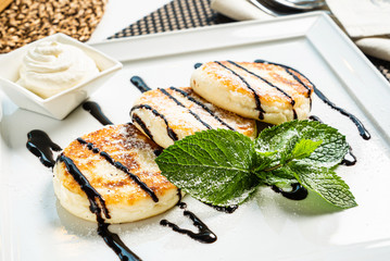 cream cheese pancakes with sour cream