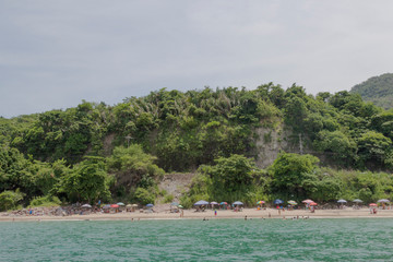 Los Arcos, Puerto Vallarta is a very popular destination for sailing and snorkeling among tourists. Puerto, Vallarta, Jalisco Mexico.