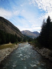 River in the mountains - Grand Paradiso mountains , Valnontey, Aosta Valley, Italy