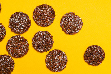 keto flax crackers, top view