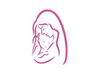 Lovely Mom Hugging Her Baby