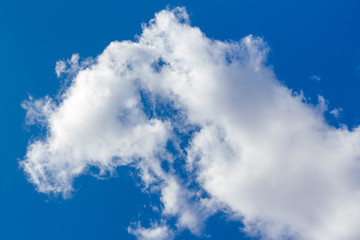 White clouds in a blue sky
