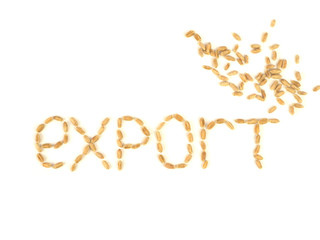 Grain export concept. External economic relations of the country. Allowing or banning the export of strategic food stock
