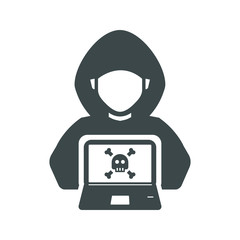 Hacker Icon, Hacking, Cyber Crime, Stealing Data