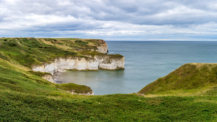 Selwicks Bay, Flamborough Lighthouse, North Yorkshire Coast in Summer time