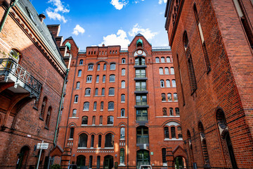Obraz premium View of the Speicherstadt, also called as Hafen City, in Hamburg, Germany.