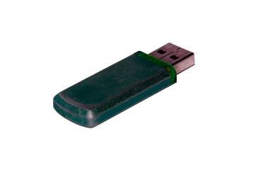 Old Usb flash drive on the white background