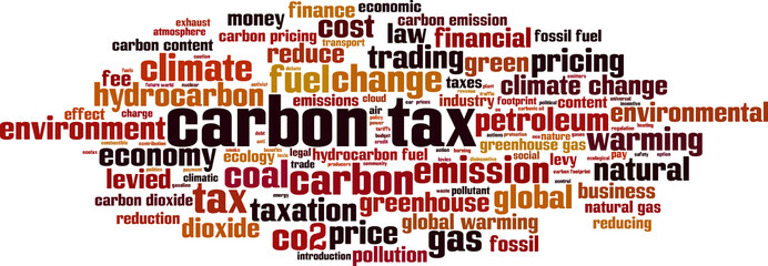 Carbon tax word cloud