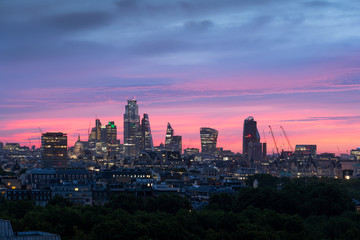 Fototapeta premium London City Sunrise aerial View