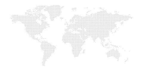 Deurstickers Dotted map of World. Small black dots on white background © pyty
