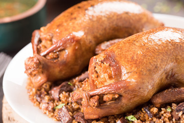 Oriental Roasted Hamam Meal with Mahshy and stuffed food