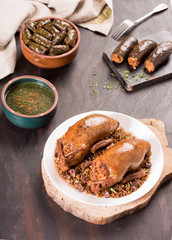 Oriental Roasted Hamam Meal with Mahshy and stuffed food